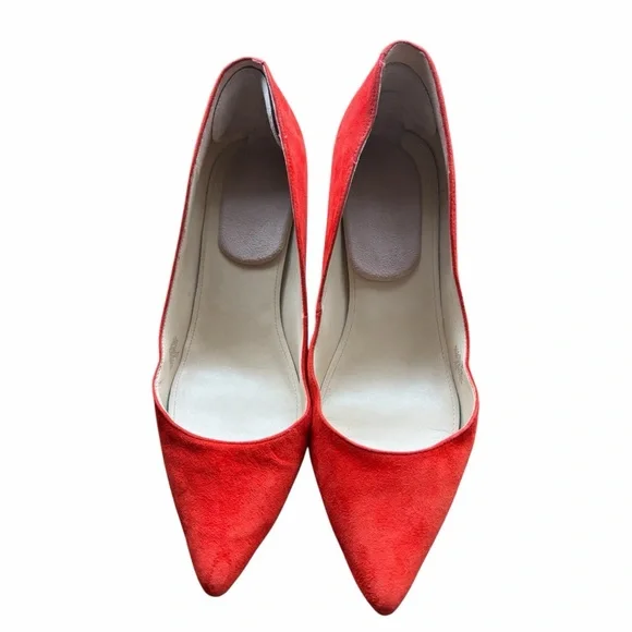 Marc Fisher Suede Red Block Heel Pumps ~ Size 10 - Picture 3 of 6